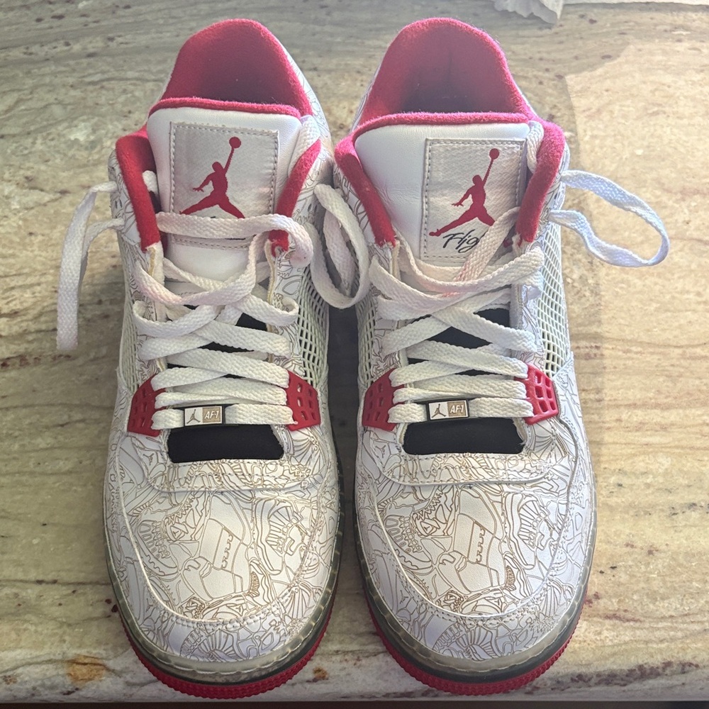 Men Air Jordan retro fusion laser 4s AF-1 AJF Rare Sneakers size 11.5